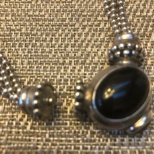 Onyx/Amber Choker Necklace